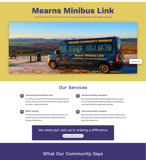 Mearns Minibus Link website Mearns Minibus Link website